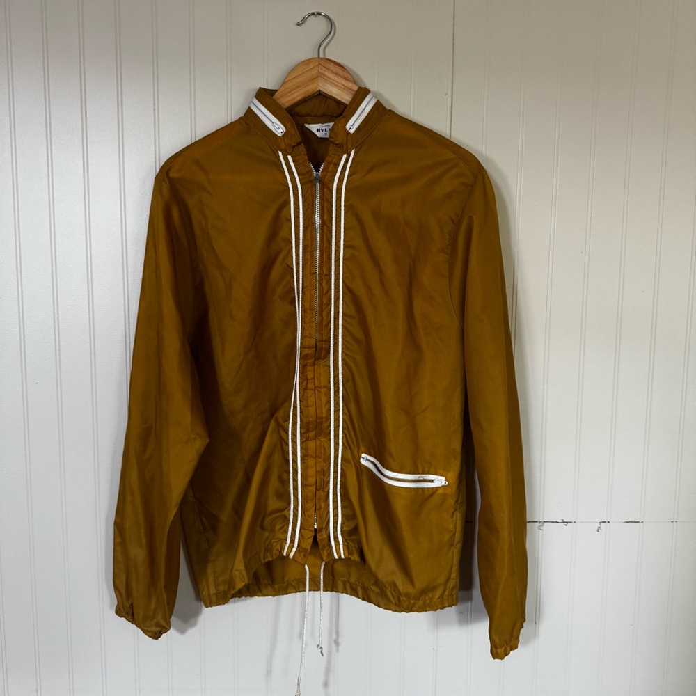 Mustard Jacket with White Accents